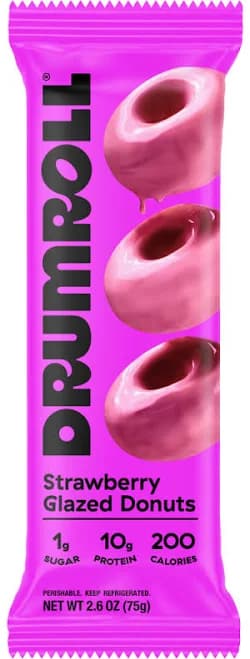 Drumroll Strawberry Glazed Mini Protein Donuts 3 pk / 2.6 oz