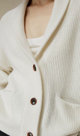 Lilysilk Wool Knit Shawl Collar Cardigan | Nordstrom