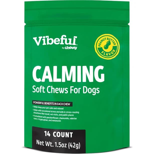 Vibeful Calming Melatonin Peanut Butter Flavored Soft Chews