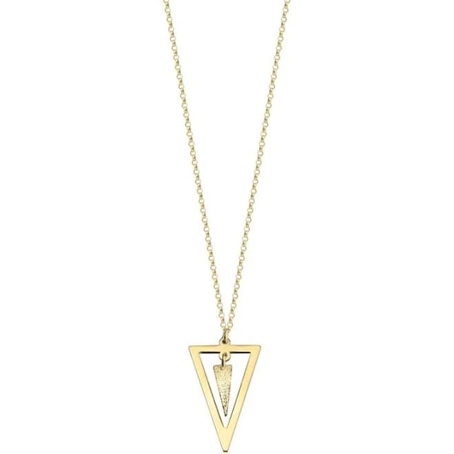 oNecklace 24K Gold Double Triangle Necklace