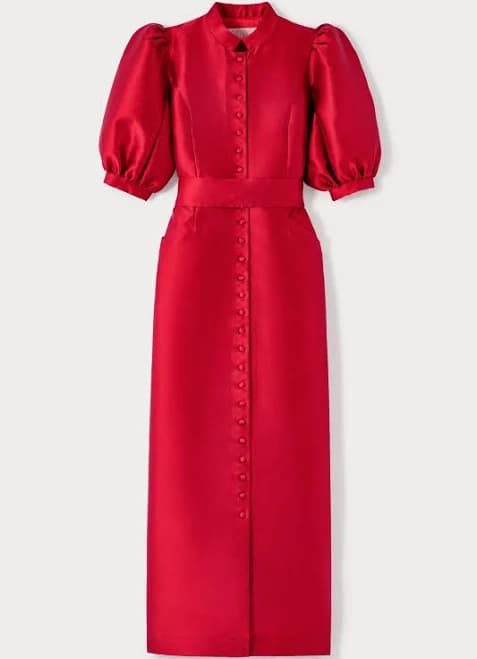 Puff Sleeve Satin Dress
