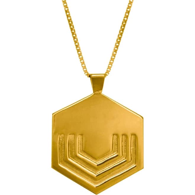 edge only Hexagon Pendant Men's