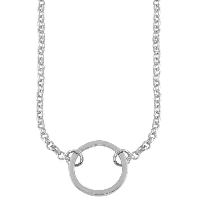 Sterling Circle Station Necklace