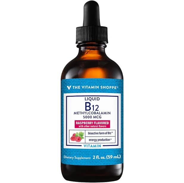 The Vitamin Shoppe Raspberry B12 Methylcobalamin 5000 mcg Liquid