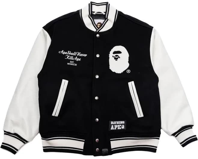 A Bathing Ape Men's Varsity Bomber Jacket