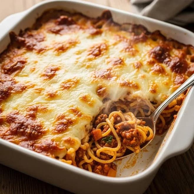 Baked Spaghetti Casserole Recipe | Easy Family Dinner Casserole Guide | Cheesy Pasta Bake PDF