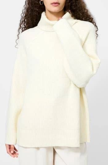 French Connection Women's Emilia Oversized Knit Turtleneck Sweater