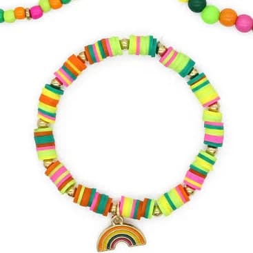Make Market Summer Rainbow Beaded Bracelet Set