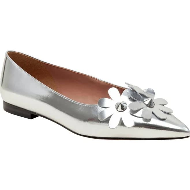 Linea Paolo Women's Narcisus Pointed Toe Studded Patent Flats