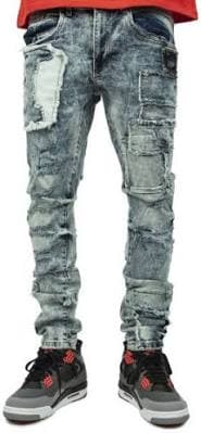 Patchwork Distressed Jeans