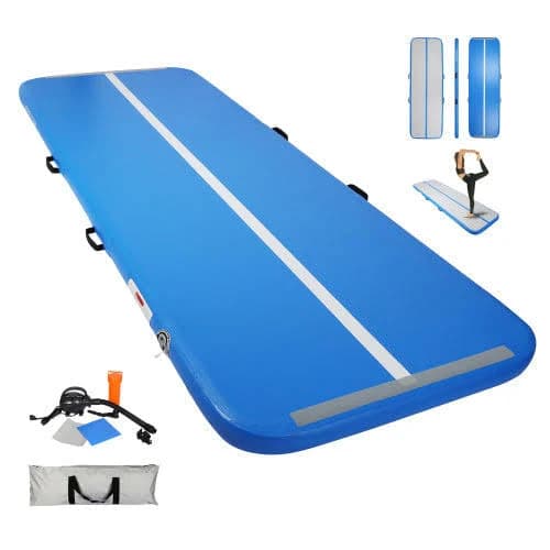 B2B 20' Inflatable Gymnastics 4" Blue Track Tumbling Mat