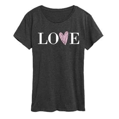 Love Heart V Graphic T-Shirt