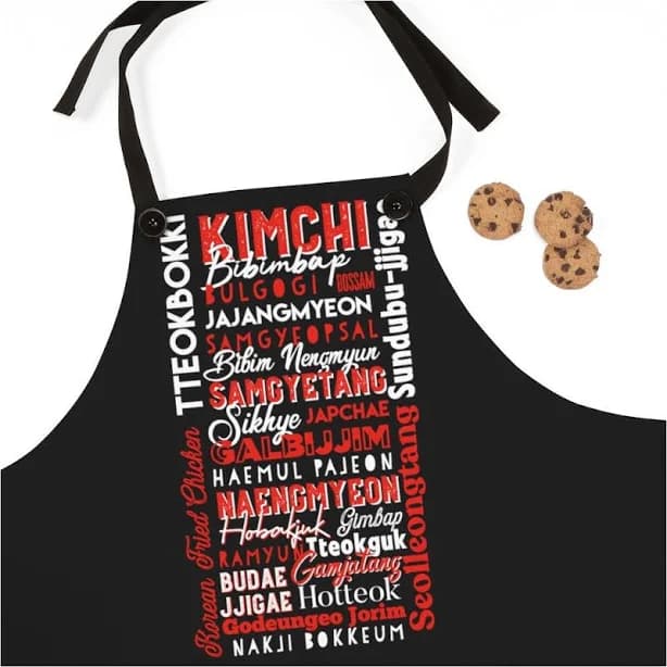 Korean Foodie Apron: Kimchi, BBQ, Asian Cuisine