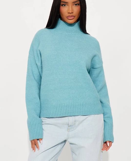 Fashion Nova Jesse Mock Neck Sweater