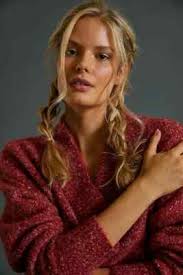 NWT Anthropologie Frances Shimmer Cropped Sweater Red Motif Cabernet S Boho Chic | eBay