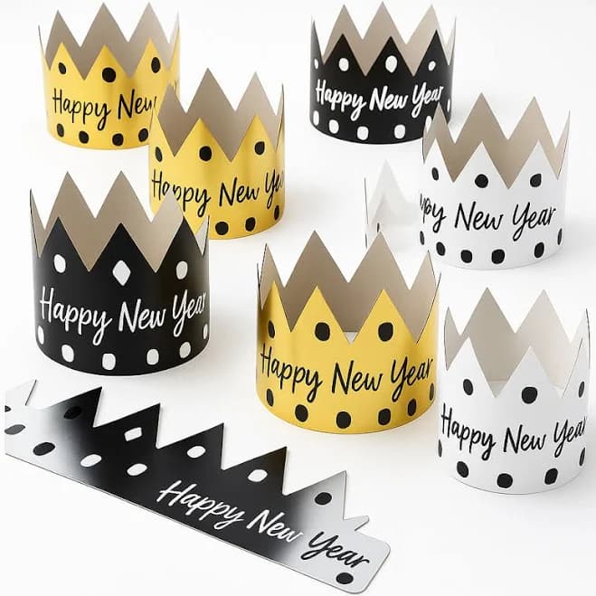 Amscan New Year's Paper Crowns