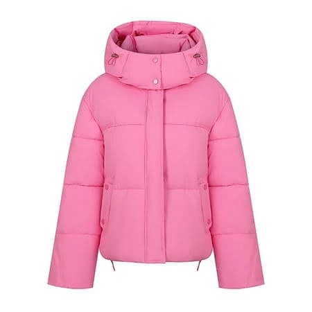 Women's Quilted Hooded Zip Up Puffer Jacket