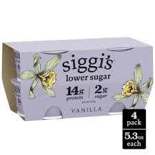 Siggi's Lower Sugar Lower Calorie Icelandic Skyr Lowfat Yogurt Vanilla