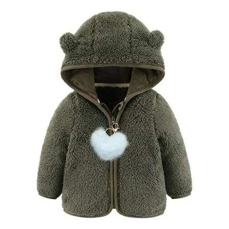Toddler Baby Boys Fleece Lined Long Sleeve Puffer Jacket