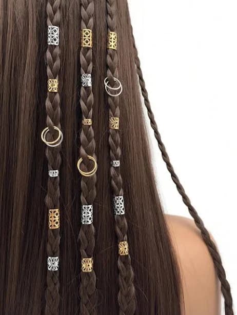 80pcs Mixed Hair Rings