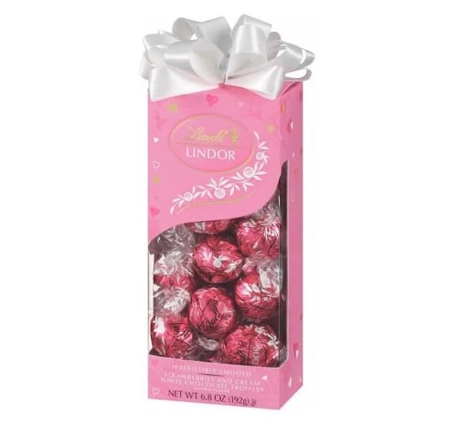 Lindor Strawberry and Cream White Chocolate Truffles