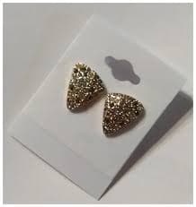 Dainty Pave Swarovski Rhinestone Chocolate Earrings Asymmetric Modern . For Sale at Ruby Lane