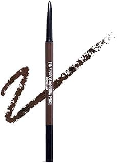 Professional Brow Pencil with Spoolie Brush, Ultra-Fine Precision Point Eyebrow Pencil, Dual-Sided Precise, Slim Definer, Fills Brows, Long-Lasting (Brunette)