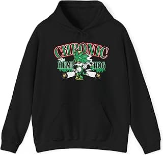 Chronic the Hemp Hog Graphic Shirts for Men Hoodie Heavy Blend Hooded Sweatshirt