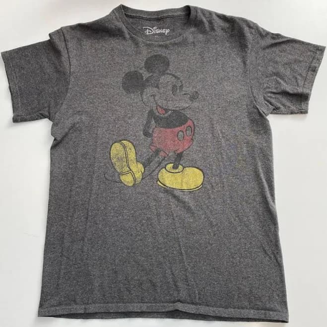 Disney Mickey Mouse Dark Gray T-shirt Medium