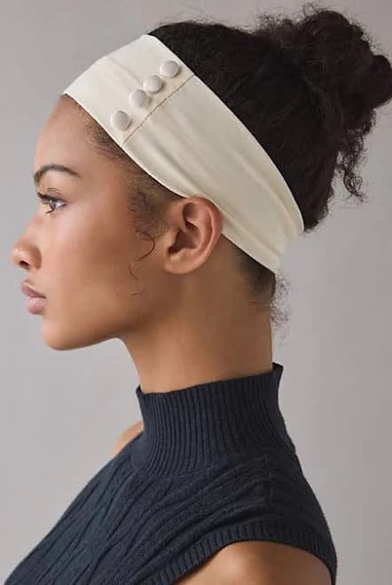 Urban Outfitters Cotton Buttoned Headwrap