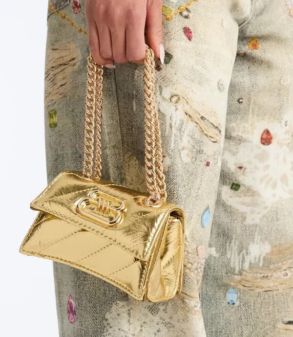 Fashion Nova Women's Go Crazy for It Quilted Faux Leather Handbag