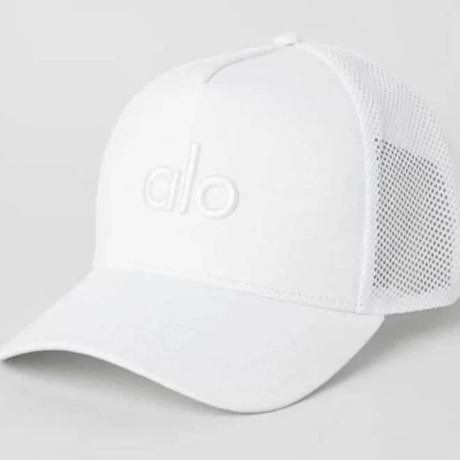 Alo Yoga Women's White Trucker Hat