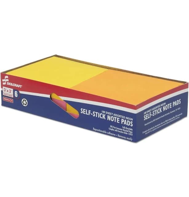 SKILCRAFT Self-Stick Note Pads