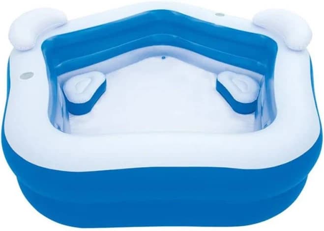 Family Paddling Pool with Headrest and Cup Holder