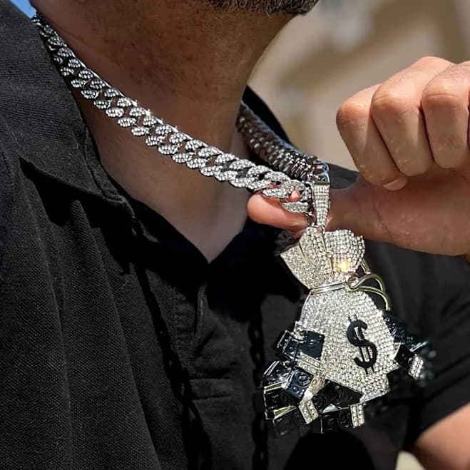 24" Iced CZ Cuban Link Chain Necklace