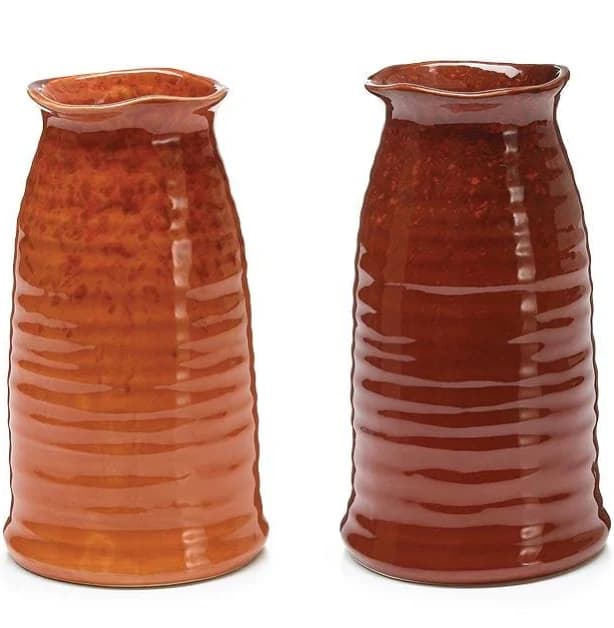 Fall Colored Ribbed Vase