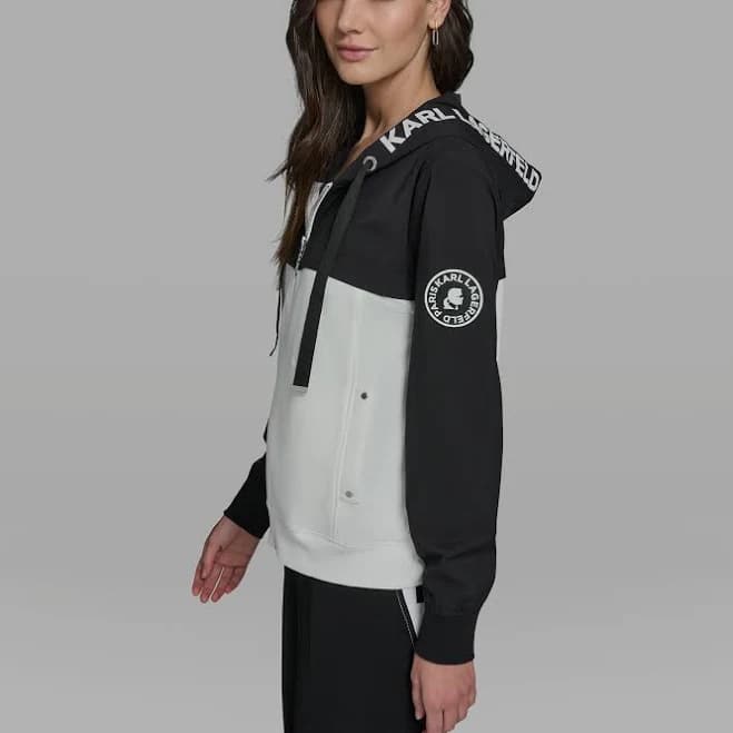 KARL LAGERFELD Paris Women's Colorblock Sport Jacket