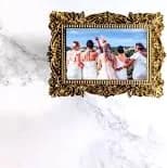 Gold Baroque Frame Fridge Magnet – Vintage Picture Frame Magnet, Custom Photo Gift, Rococo Mini Frame Décor
