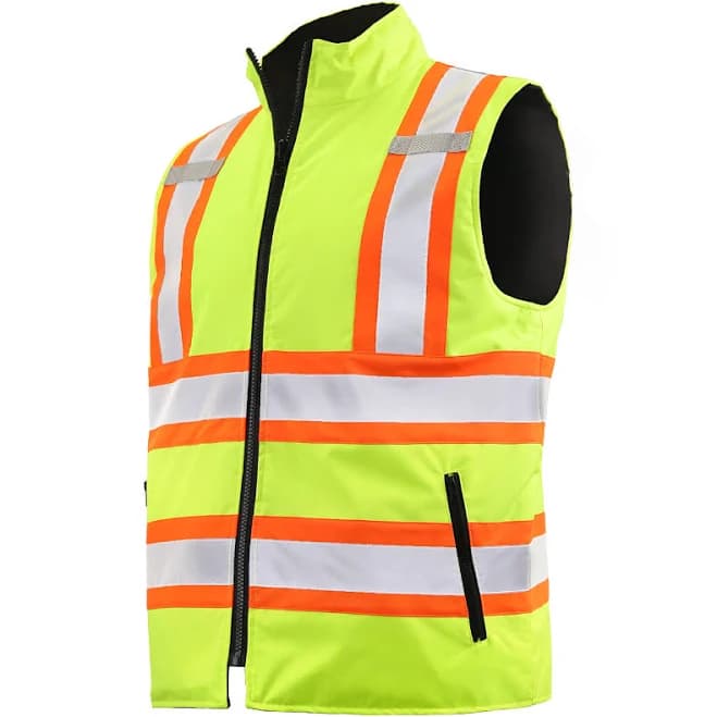 JORESTECH Reversible High-Vis Insulated Safety Vest with Reflective Strips