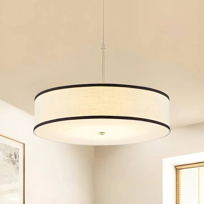 Modern Round Drum Dining Room Pendant Light