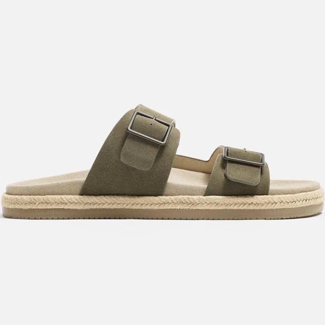 Zara Men's Double Strap Leather Sandals