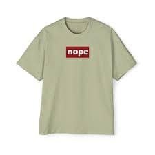 R0cean11 - NOPE - Camiseta grande e pesada - Etsy Portugal