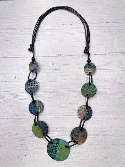 Alisha D Double Long Multi Hunter Statement Necklace