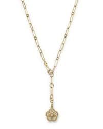 Roberto Coin 18K Yellow Gold Daisy Lux Diamond Locket Y Necklace, 20" - Exclusive | Bloomingdale's