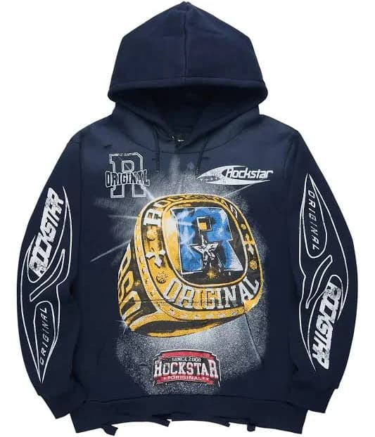 Gemchamp Distressed Graphic Hoodie