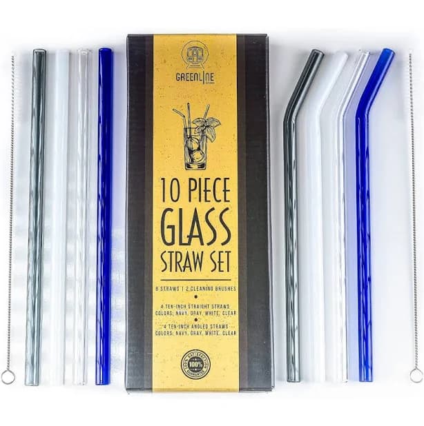 Greenline Goods Reusable Glass Straw Set