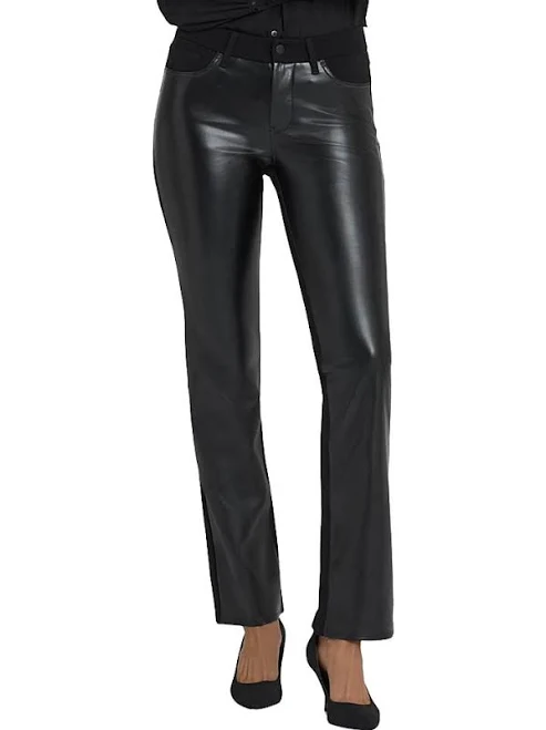 NYDJ Women's Marilyn Straight Leg Faux Leather Pants
