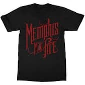 Red Logo Black T-Shirt