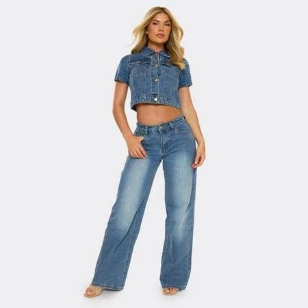 Women's ego Mid Rise Belt Loop Detail Jeans In Washed