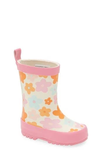 Harper Canyon Kids' Audra Flower Rain Boots